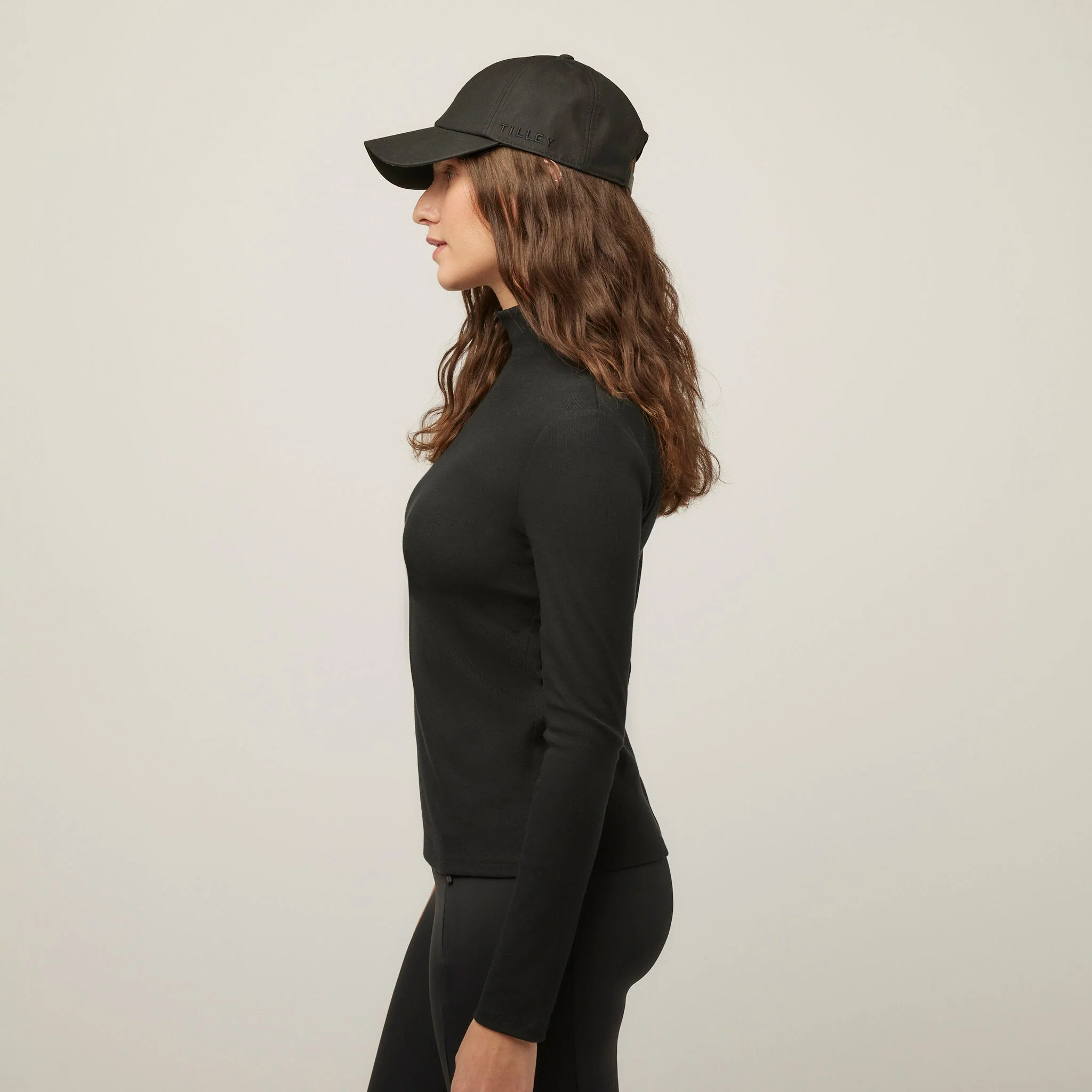 Long Sleeve Mockneck Tencel Rib - Image 15