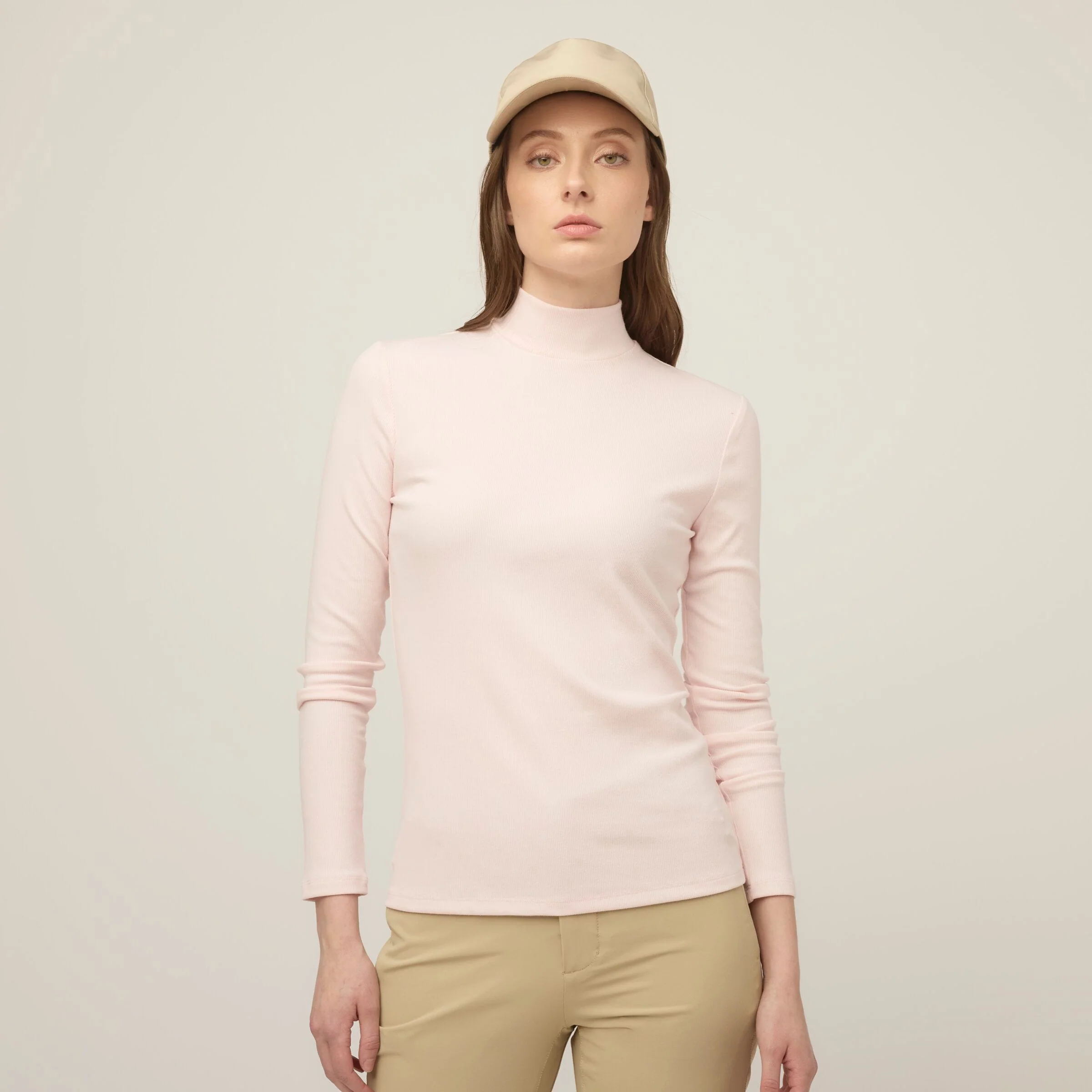 Long Sleeve Mockneck Tencel Rib - Image 21