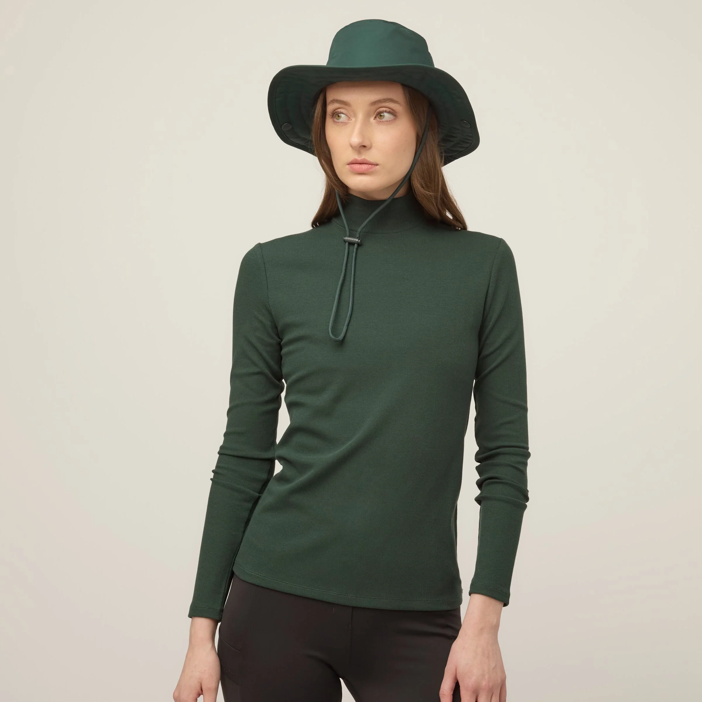 Long Sleeve Mockneck Tencel Rib - Image 30