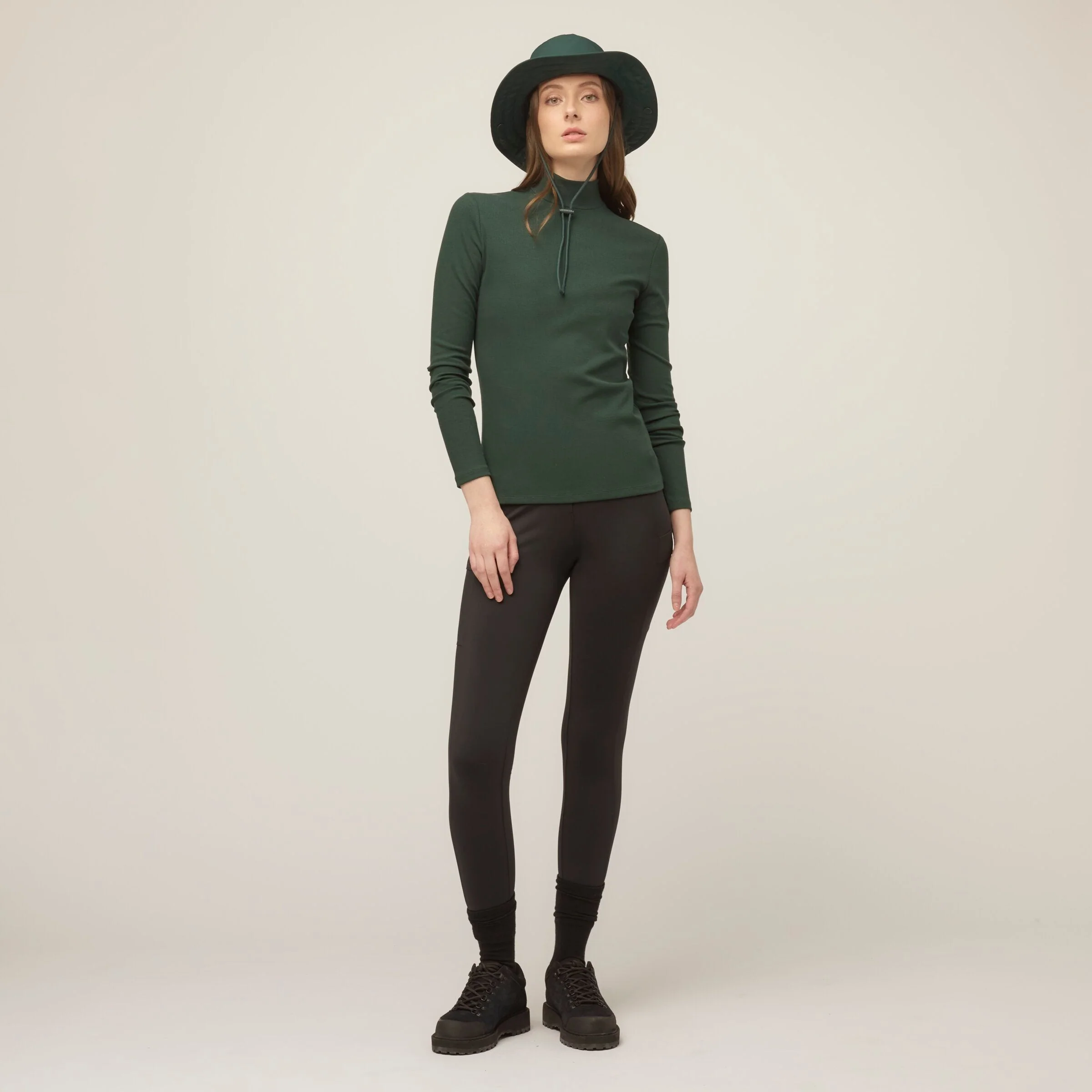 Long Sleeve Mockneck Tencel Rib - Image 33