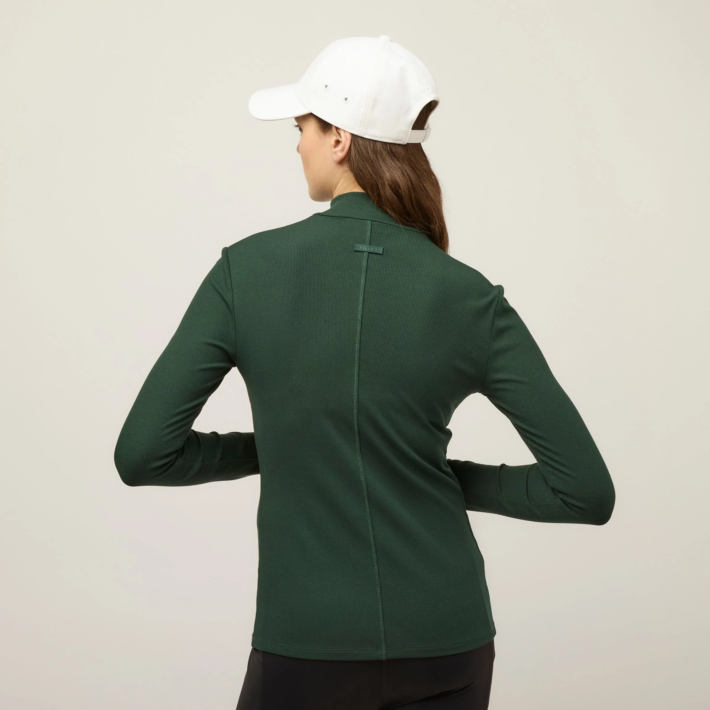 Long Sleeve Mockneck Tencel Rib - Image 35