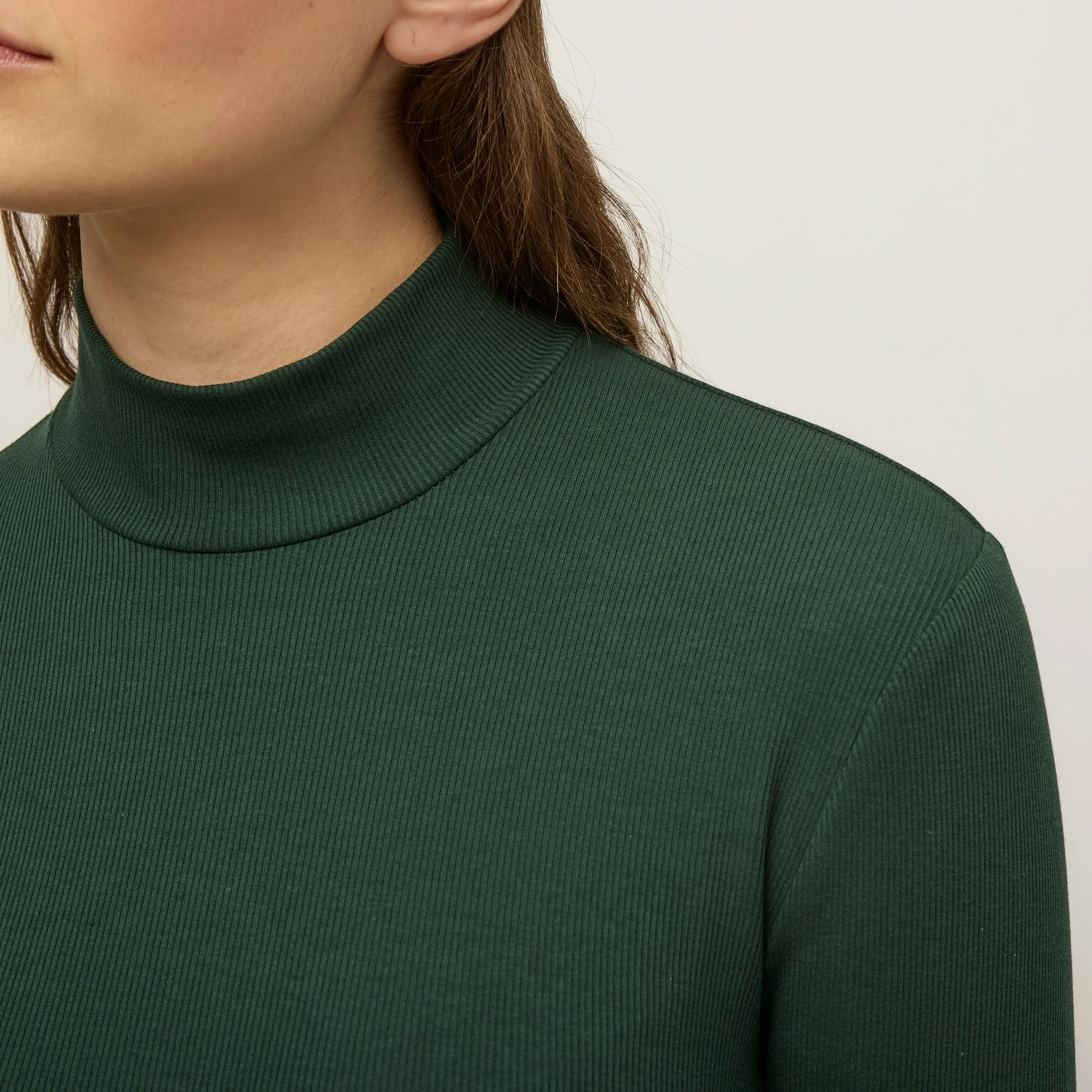 Long Sleeve Mockneck Tencel Rib - Image 37