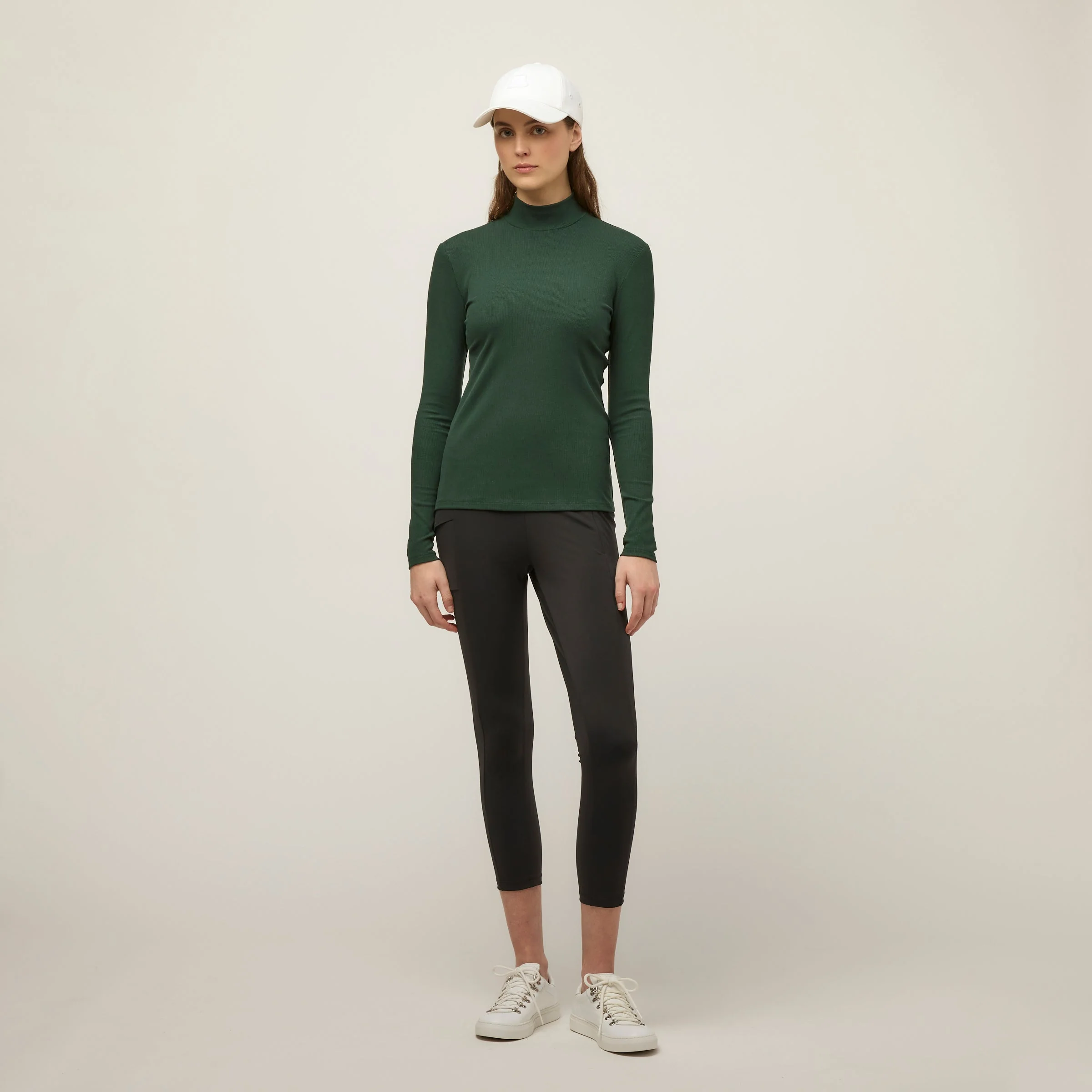 Long Sleeve Mockneck Tencel Rib - Image 38