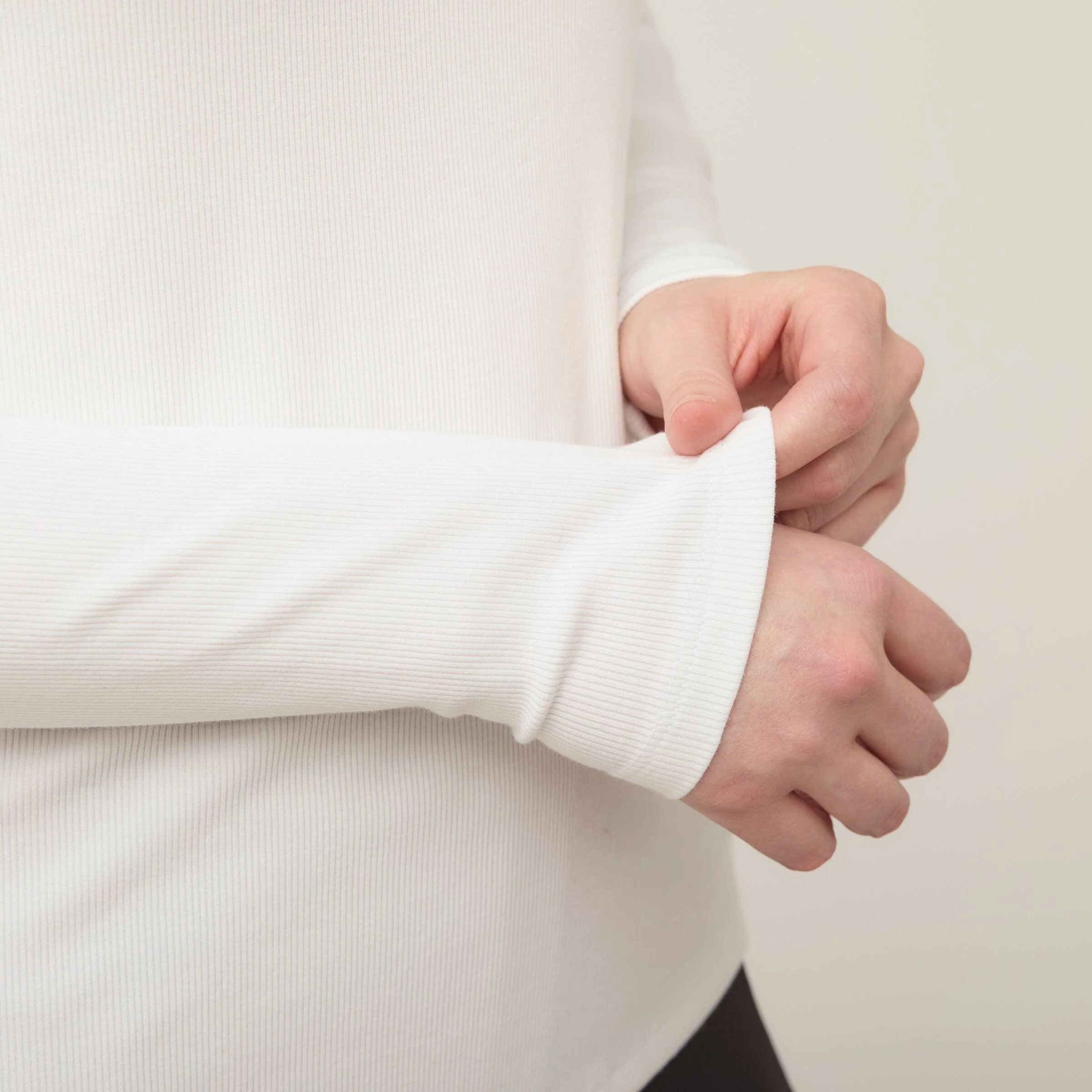 Long Sleeve Mockneck Tencel Rib - Image 4