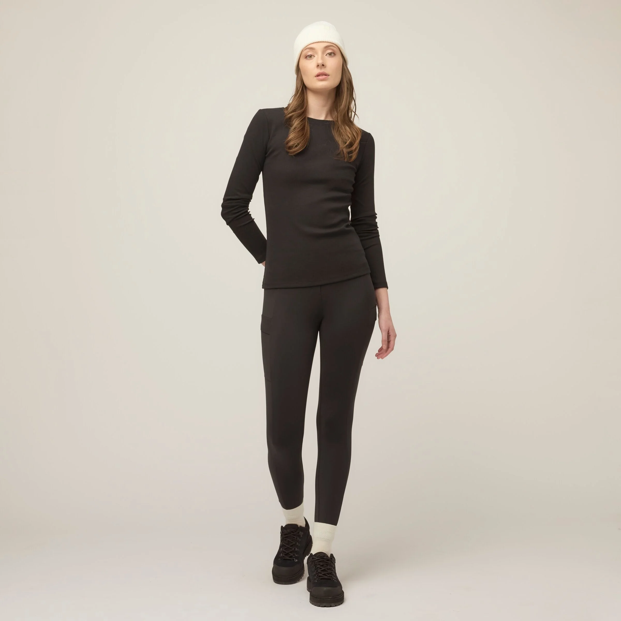 Long Sleeve Tencel Rib Tee - Image 12