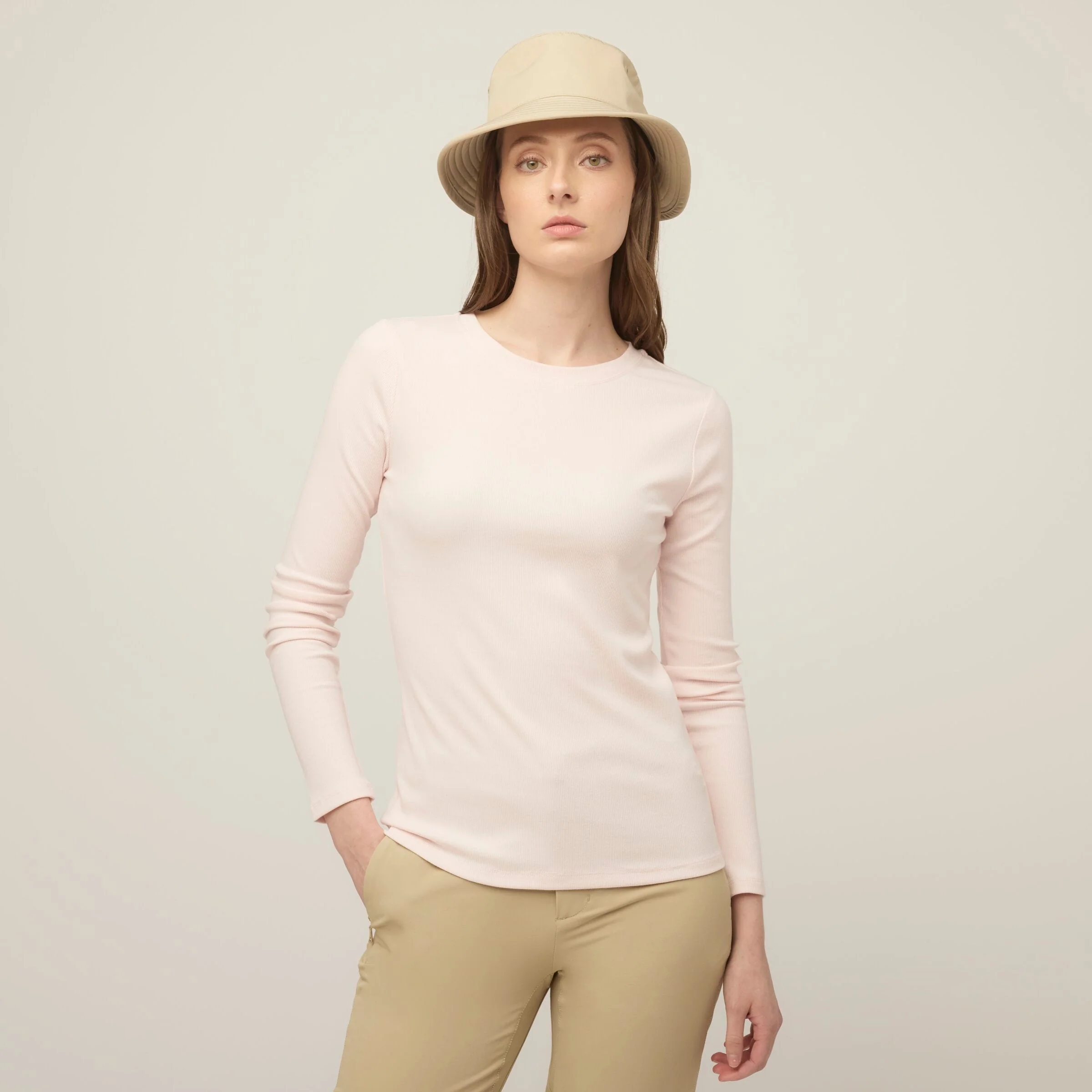 Long Sleeve Tencel Rib Tee - Image 19