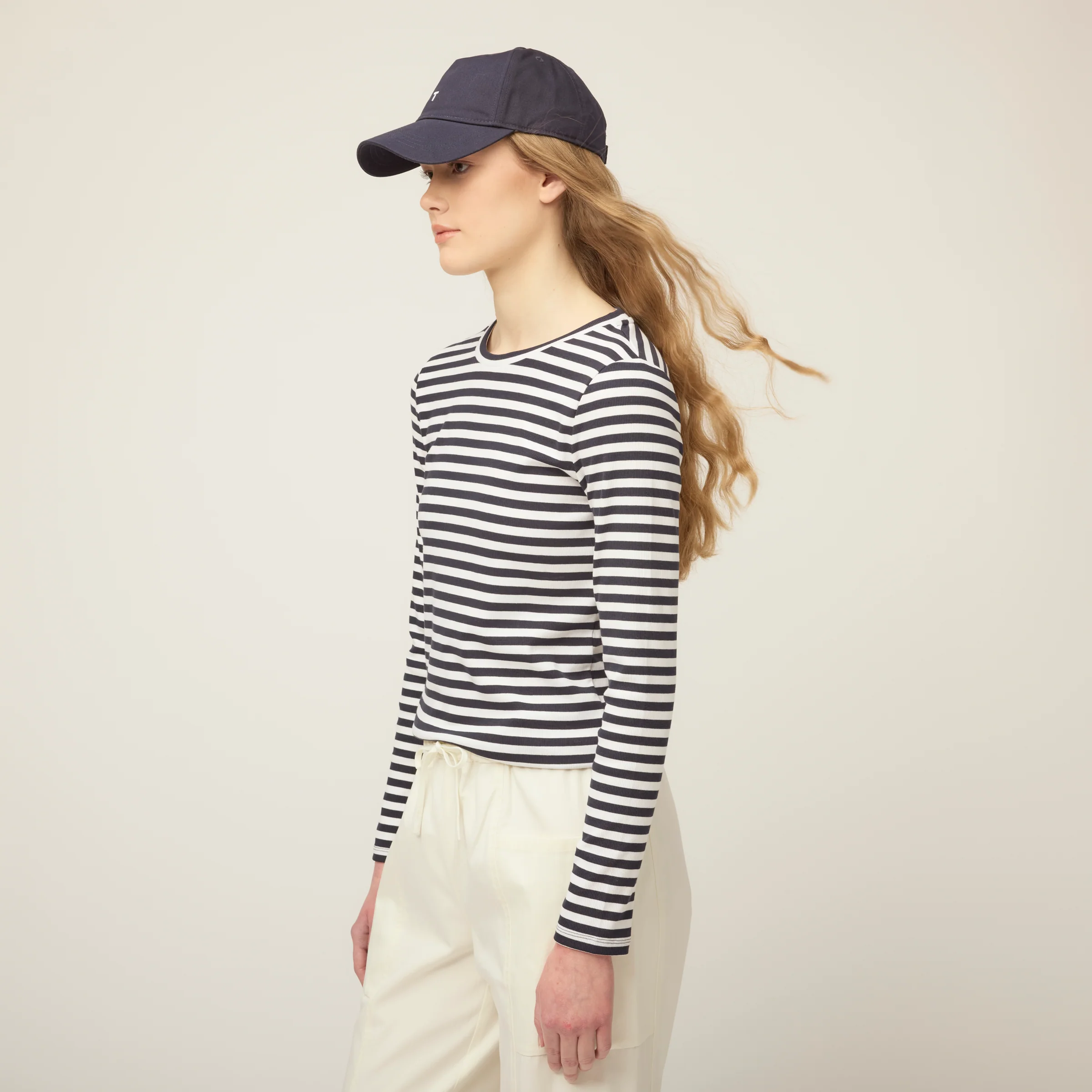 Long Sleeve Tencel Rib Tee - Image 3