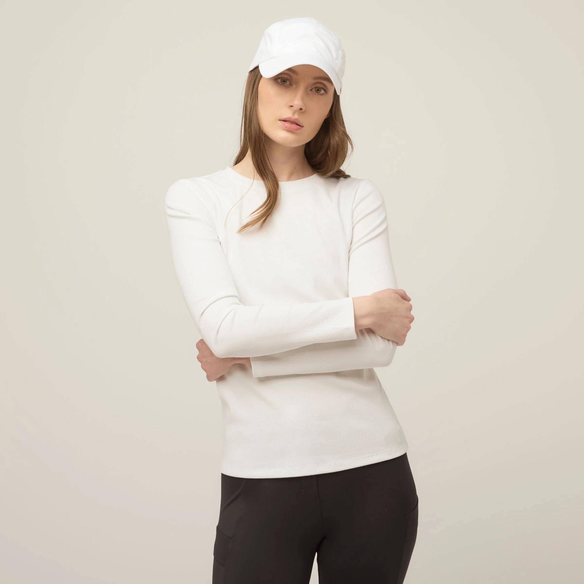 Long Sleeve Tencel Rib Tee - Image 30