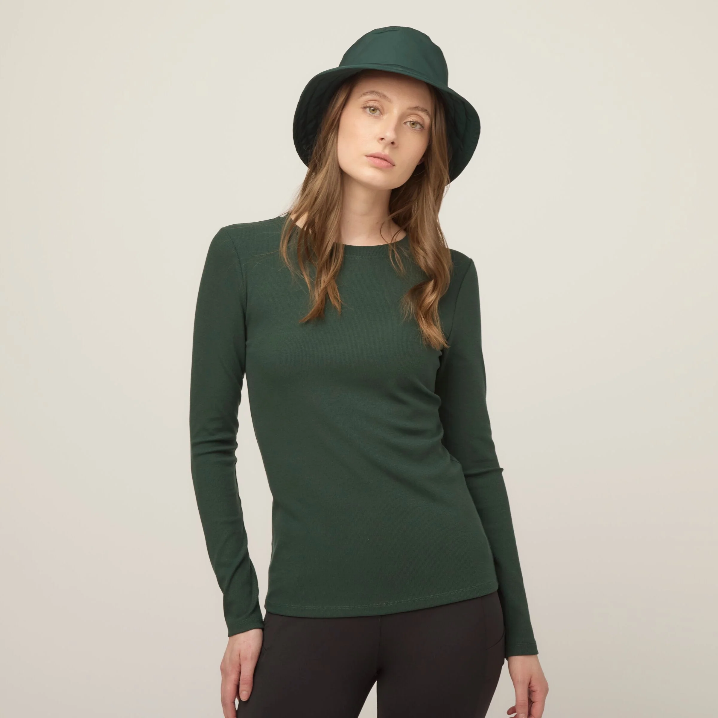 Long Sleeve Tencel Rib Tee - Image 40