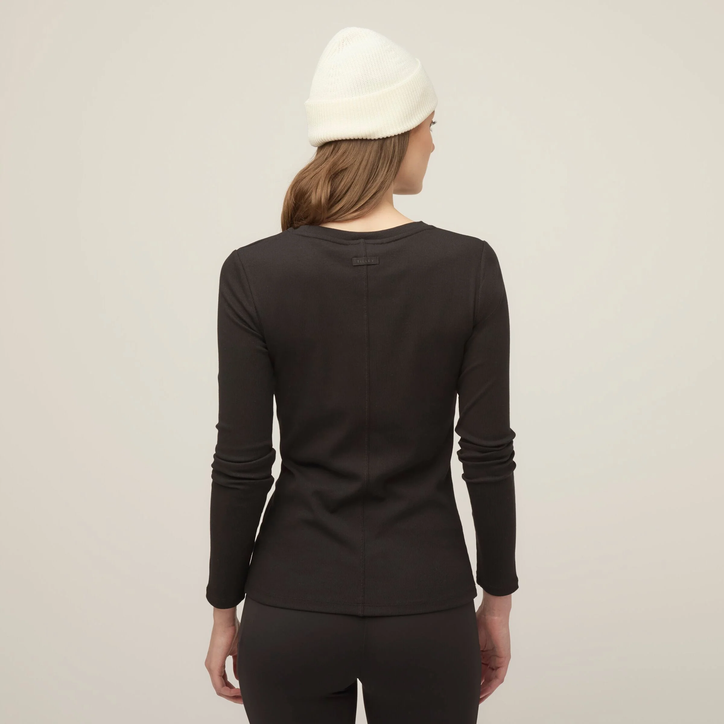 Long Sleeve Tencel Rib Tee - Image 9