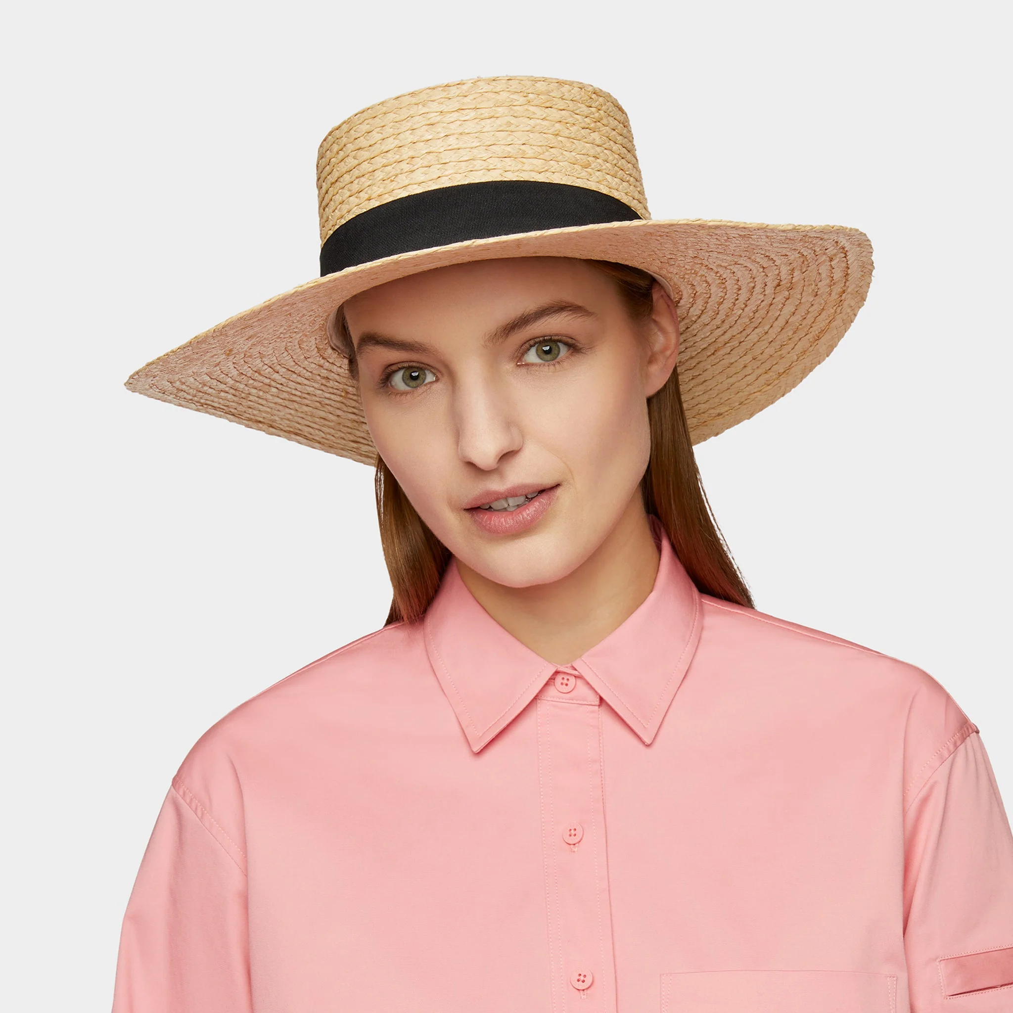 Straw Wide Brimmed Sun Hat - Image 4