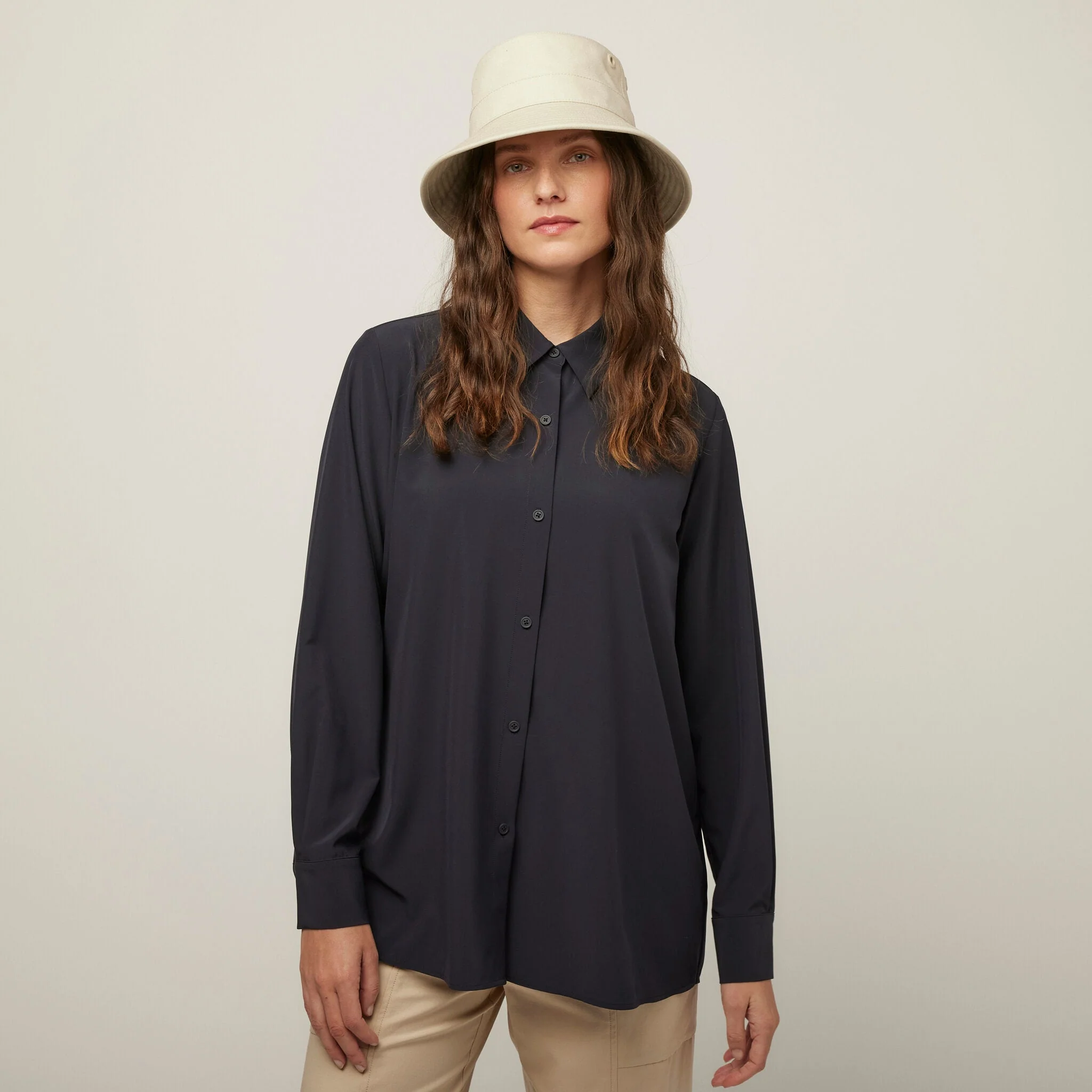 Tech Slk Long Sleeve Button Top - Image 15