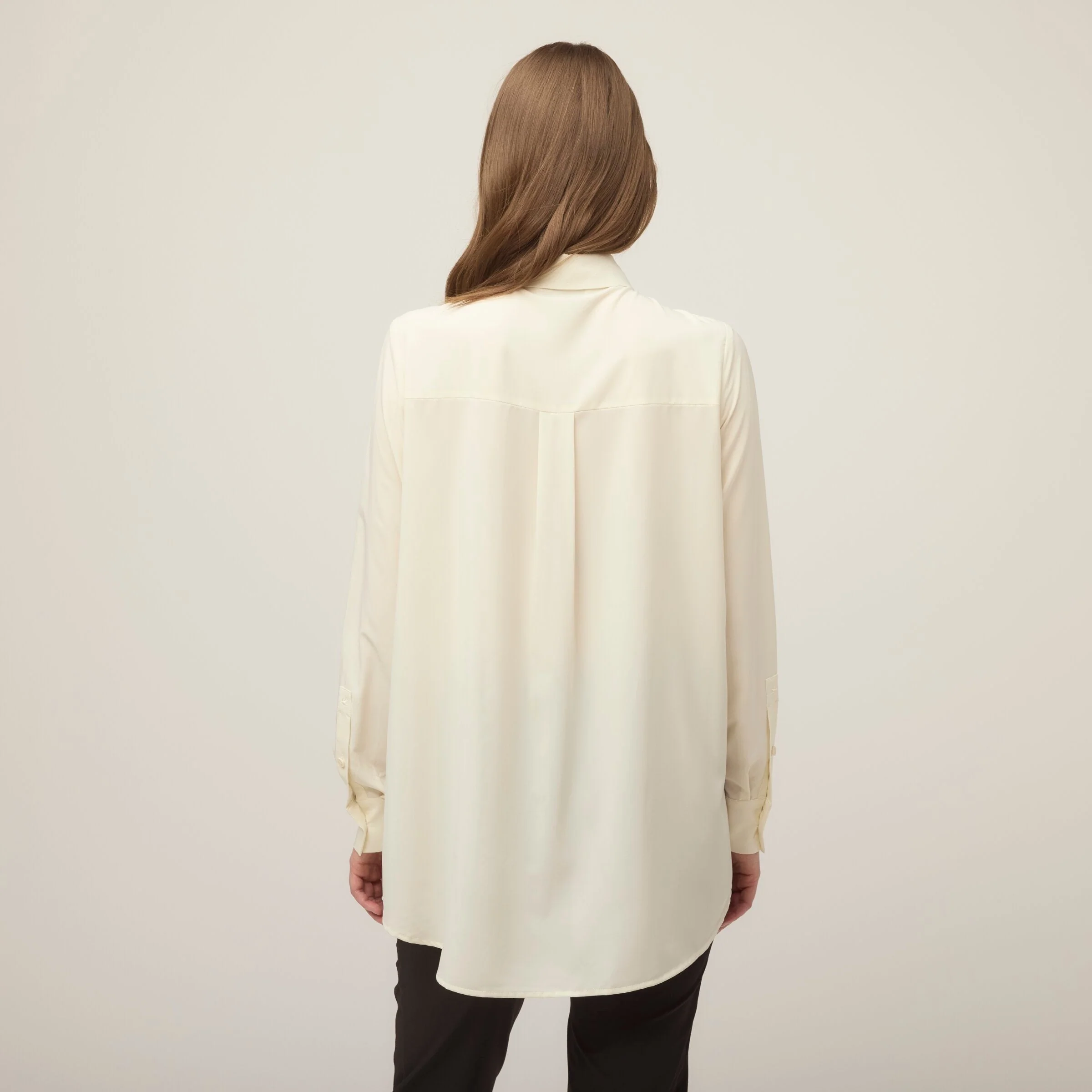 Tech Slk Long Sleeve Button Top - Image 3