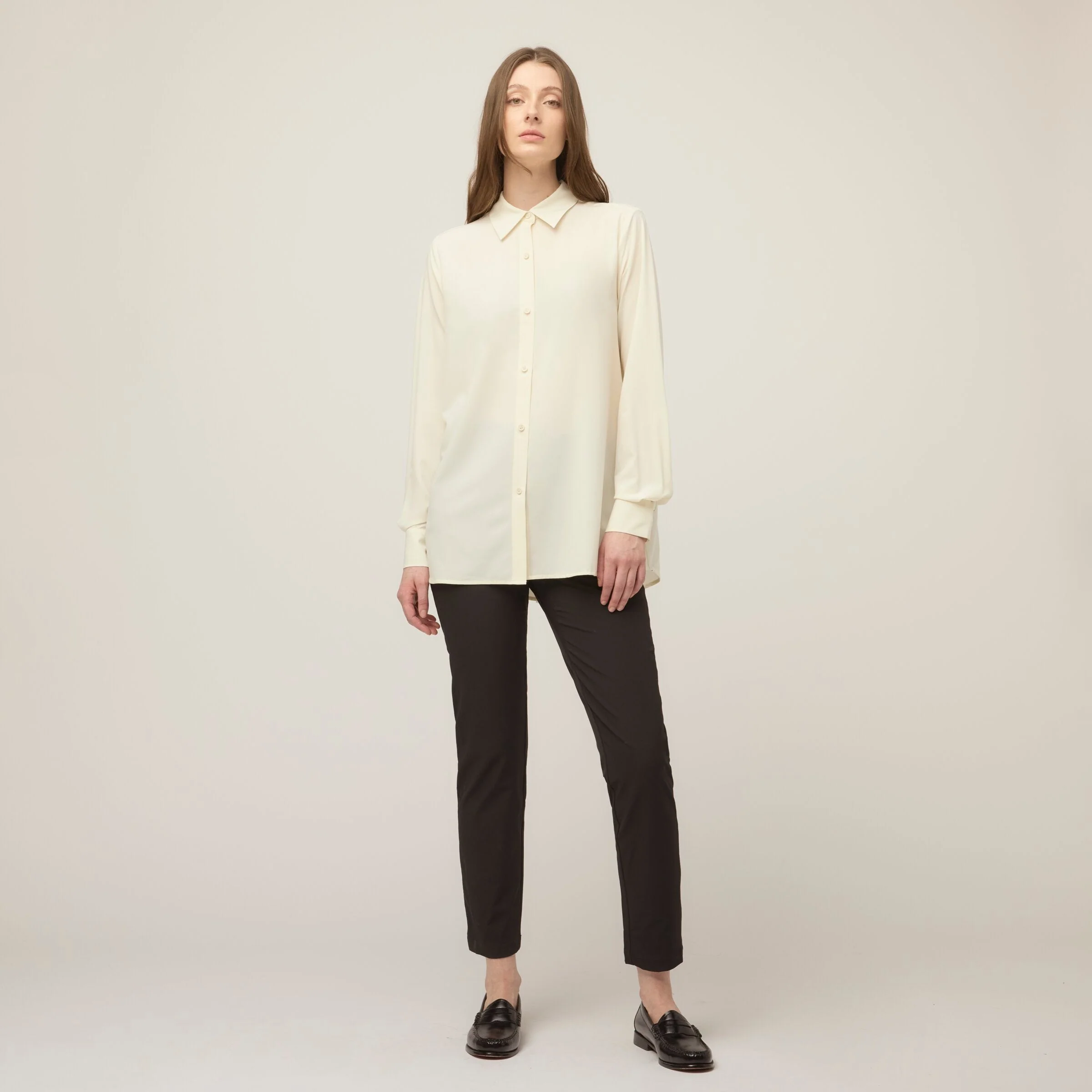 Tech Slk Long Sleeve Button Top - Image 5