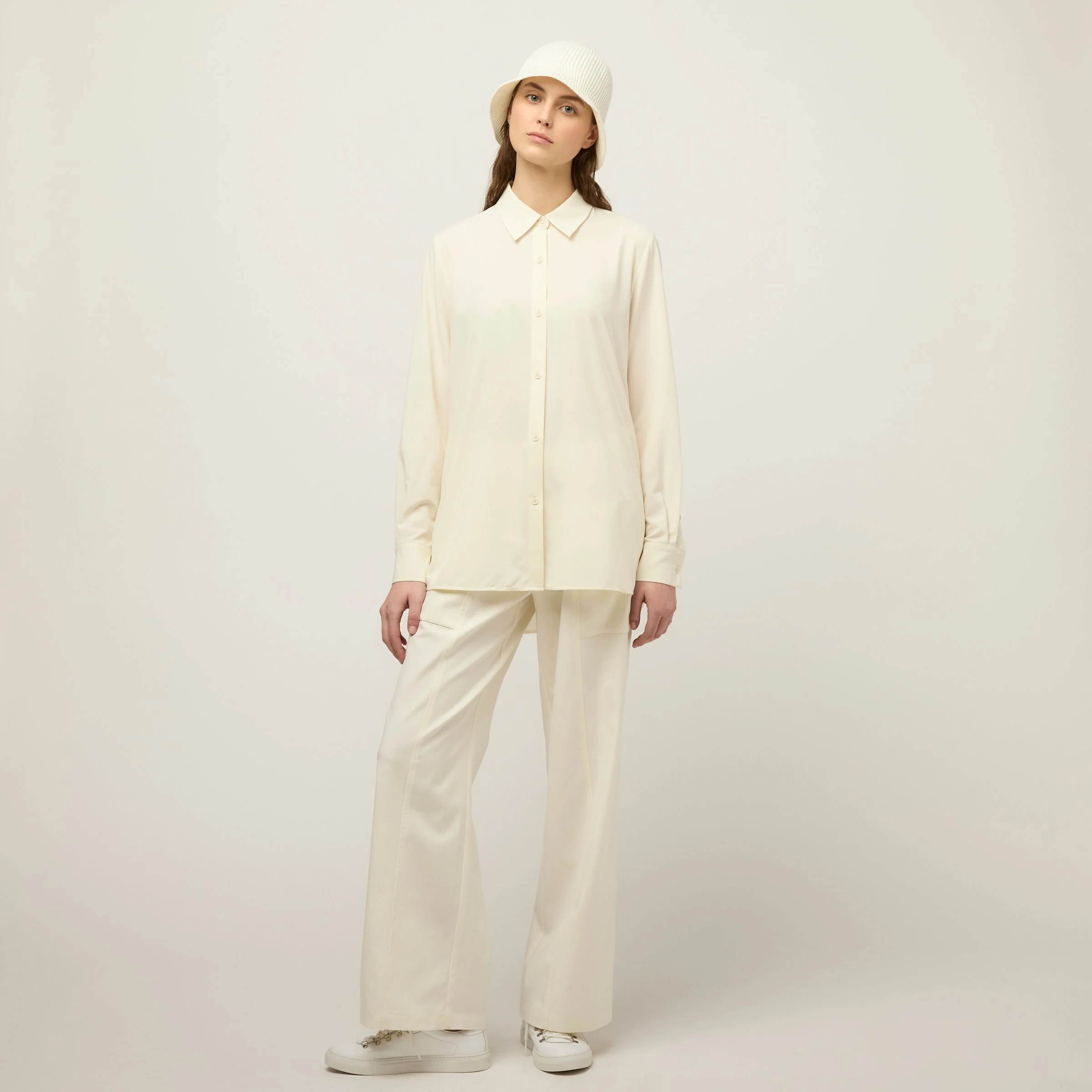 Tech Slk Long Sleeve Button Top - Image 6