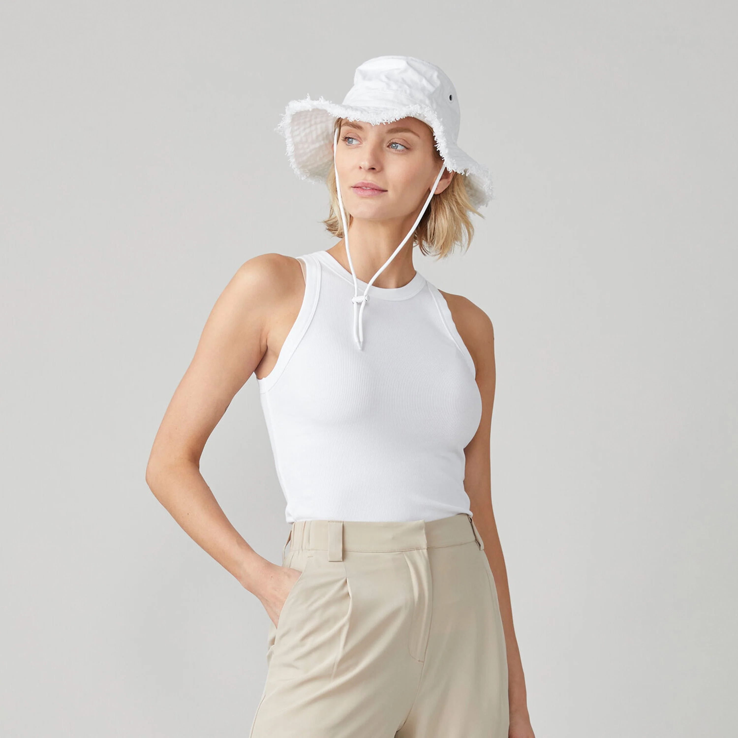 High Neck Rib Tank - Image 46